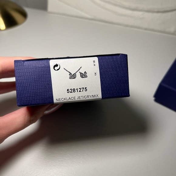 SWAROVSKI Dazzling Dual Sided Swan Black and Rose Gold Necklace - Picture 7 of 12